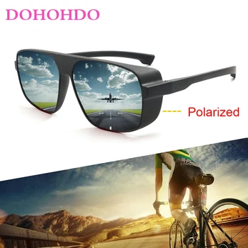 DOHOHDO Yeni Sarı Lens Sürüş güneş gözlüğü Erkekler Polarize Güneş Gözlüğü Gece Görüş Gözlüğü Erkek Sürücü Gözlük gafas de sol UV400