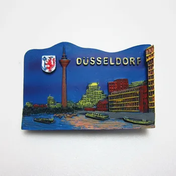 Dünya Seyahat Hediyelik Eşya Almanya Düsseldorf / Ren / Ren Kulesi Buzdolabı Mıknatısları Ev Dekor