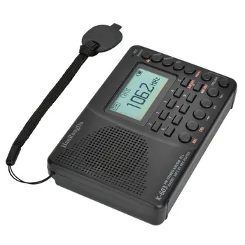 Eski Moda Radyo lcd ekran Çok fonksiyonlu AM / FM / SW K - 603 Radyo Bluetooth uyumlu Hoparlör Alıcısı Teleskopik Anten Radyo