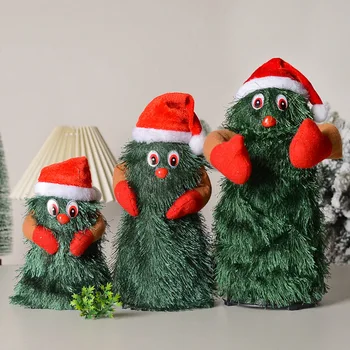Eğlenceli dönen Noel ağacı elektrikli Noel ağacı bebek dans ve şarkı Noel ağacı oyuncaklar Noel süslemeleri