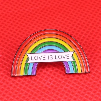 Gökkuşağı emaye pin eşcinsel gurur broş aşk aşk aynı seks evlilik rozeti eşit aşk aktivist pimleri LGBT takı Sevgililer hediye