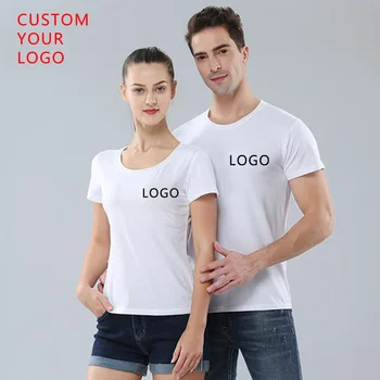 hızlı kuru spor Kadın erkek T-Shirt Dıy Logo Rahat Kısa kollu %100 % polyester Baskı Orijinal Tasarım Moda Yaz Tee