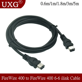 IEEE 1394 Kabloları Firewire 6pin To 6pin Veri Uzatma Kablosu Altın Kaplama Arayüzü 0.6 M 1M 1.8 m 3M 5M DV Yakalama Kartı