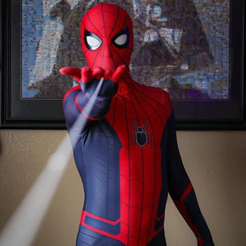 İnanılmaz Örümcek Adam Kostüm Yetişkin Çocuklar için Parti Elbise Süper Kahraman Zentai Suit Örümcek Adam Bodysuit Cadılar Bayramı Kostümleri