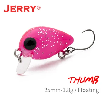 Jerry Başparmak Yüzen Mini VIB Mikro Wobbler Balıkçılık Lures 25mm 1.8 g Dudaksız Krank Tatlısu Yemler Levrek Alabalık Olta takımı