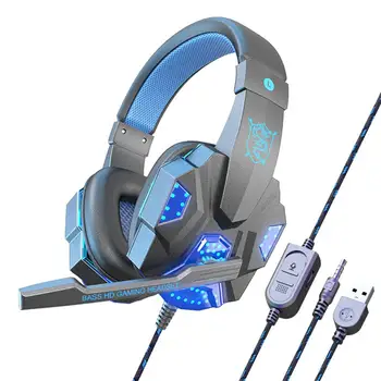 Kablolu Oyun Aydınlık mikrofonlu kulaklık Kulaklık Dinleme Müzik Gürültü Azaltma Bilgisayar Xbox 360 Ps4 Kulaklık