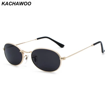 Kachawoo Oval Güneş Gözlüğü Erkekler İçin Küçük Metal Çerçeve Siyah Kırmızı Pembe Retro güneş gözlüğü Kadınlar Yeni Yıl Hediye