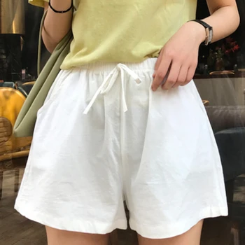 Kadın Yaz Şort Polyester Pantolon Yüksek Bel bayan Gevşek Ve Rahat Sıcak Pantolon Kızların günlük kıyafetler