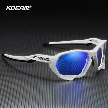 KDEAM Geometrik Polarize Güneş Gözlüğü Erkekler Sürüş Spor güneş gözlüğü Yenilik TR90 Sunglass Sert Kutu Ile KD9019