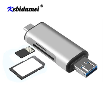 Kebidumei 5-in-1 Tip C OTG USB kart okuyucu USB Dişi Arayüzü İle PC İçin USB 2.0 TF Hafıza kart okuyucu Adaptörü Bilgisayar
