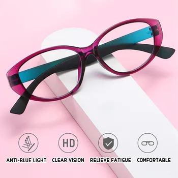 Kedi Göz okuma gözlüğü Kadın Moda Cateye Gözlük Kadın Renkli Hipermetrop Reçete Gözlük +100 +150 +200 +250