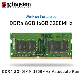 Kingston KVR Dizüstü Bellek DDR4 8 GB 16 GB 3200 MHz PC RAM Memoria Modülü Bilgisayar 1.2 V SO-DIMM 260pin AMD Intel İçin DDR4 3200 Yeni