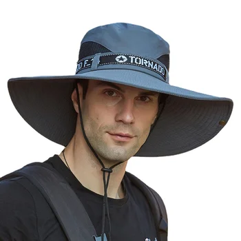 Klasik erkek Kova Şapka Yaz Alfabe İşlemeli Yürüyüş Şapka Grubu Seyahat güneş şapkası Anti-Uv Sitesi Şapka Geniş şapka Örgü Balıkçılık