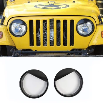 Kızgın Gözler Far Çerçeveler Kapak Trim için Jeep Wrangler TJ 1997-2006 Kızgın Kuş kafa lambaları Çerçeve Lamba Kapağı
