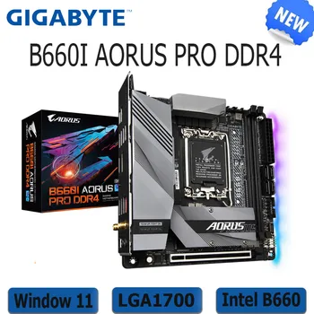 LGA 1700 GİGABYTE B660I AORUS PRO DDR4 Anakart 2DDR4 DIMM 64GB Destekler 12th Gen B660 Anakart Intel LGA 1700 Mını-ITX YENİ