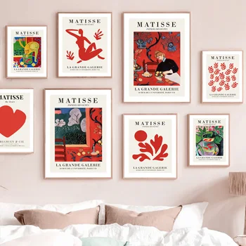 Matisse Kesme Galerie Fovizm Kedi Balık duvar sanatı tuval yağlıboya İskandinav Posterler Ve Baskılar Duvar Resimleri Için Oturma Odası Dekor