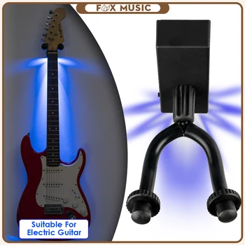 Mavi LED atmosfer ışığı Elektro Gitar Askısı Duvar Braketi Kanca Çoklu Gitar Duvar Montaj Benzersiz Tasarım Hafif Askı