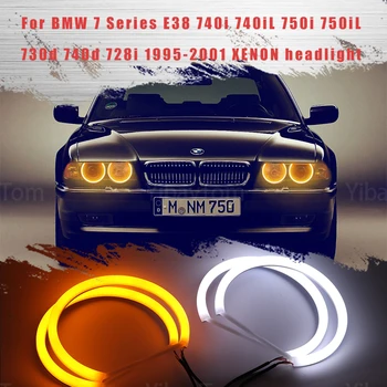 Melek Göz ışık halkası DRL Kiti BMW 7 Serisi için E38 740i 740iL 750i 750iL 730d 740d 728i 1995-2001 XENON Far