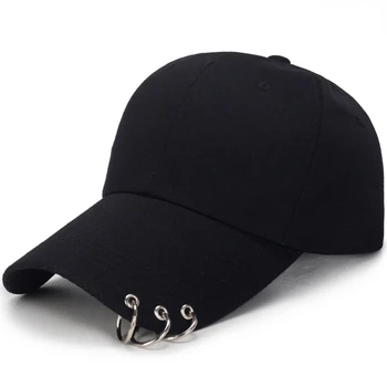 Metal Yüzükler Beyzbol Kapaklar Ayarlanabilir Snapback Şapka Unisex Hip Hop Moda Golf Tenis Kap Rahat Panama Spor Şapkalar güneş şapkaları