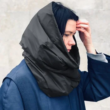 Moda tasarım kalın boyun sıcak başörtüsü kadın erkek Unisex kış ınfinity daire döngü atkılar su geçirmez Yağmur snood