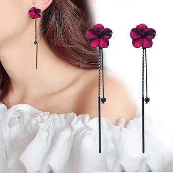 Moda Çiçek Kelebek inci Damla küpe Kadınlar için Püskül Kalp Kristal Dangle Kızlar Bildirimi Düğün Parti Takı Hediyeler