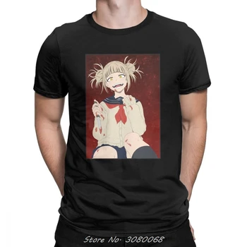 My Hero Academia T-shirt Himiko Toga Tees Anime Manga Kawai T Shirt Erkek Baskı Üstleri Mizah O-boyun Pamuk Streetwear