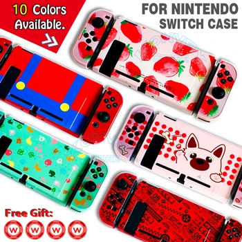 Nintendo Anahtarı Renkli PC sert çanta NS Tema Desen Kabuk Renkli Cilt Kapak Nintendo Anahtarı Konsolu için Doğrudan Yerleştirme