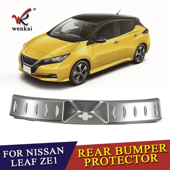 Nissan Leaf için ZE1 2017 2018 2019 Araba Paslanmaz Arka Tampon İç Eşik Plaka Koruyucu Kapak Trim Sticker Oto Aksesuarları