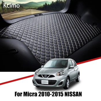 Nissan Micra için K13 Mart 2010-2015 Deri Araba gövde mat Halı Kuyruk Kargo Astarı Ped Çizme Mat 2011 2012 2013 2014 2015 2016