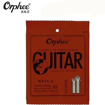 Orphee NX35-C 028-045 Klasik Gitar Dizeleri Naylon Gümüş Ceketli Tel Vakum Paketleme Gitar Parçaları