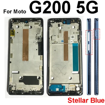 Orta Konut Çerçeve Motorola MOTO G200 5G Orta krom çerçeve Çerçeve Paneli Flex Kablo Parçaları