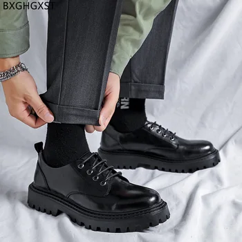 Oxford Erkek deri ayakkabı İtalyan Loafer'lar Lüks Marka Rahat erkek resmi ayakkabı Erkekler Siyah Takım Elbise Ayakkabı Erkekler için Ofis 2022 Chaussure