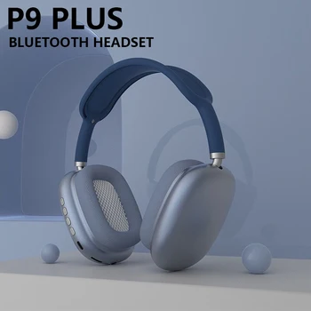 P9 stereo kulaklık Bluetooth-compatible5. 0 Müzik Kablosuz Kulaklık Mikrofon ile Spor Kulaklık Destekler 3.5 Mm AUX / TF