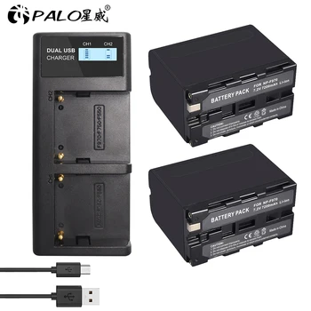 PALO 100 % Orijinal Sony NP F970 NP-F960 NP-F980 D970 Pil Batterie + Ultra Hızlı LCD çifte şarj makinesi NP F970 F960 F550 F570