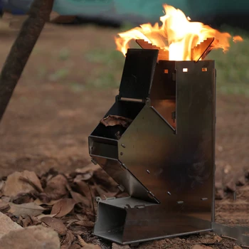 Piknik Şenlik Ateşi Soba Kamp odun sobası Taşınabilir Açık Paslanmaz Çelik Yangın Ahşap Ekipmanları ısıtıcı barbekü yakma donanımı kömür ızgara