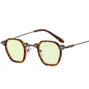 Popüler Moda Küçük Kare Kadın Güneş Gözlüğü Retro Punk Şeker Renk Tonları UV400 Erkekler Degrade güneş gözlüğü