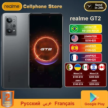 realme için GT2 GT 2 5G Cep Telefonu SM8350 Snapdragon 8 50MP 6.62