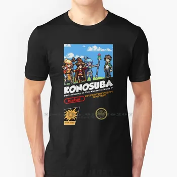 Retro Konosuba T Shirt %100 % Saf Pamuk Anime Weeb Megumin Karanlık Aqua Konosuba Oyun Isekai Kazuma Satou Konosuba Konosuba