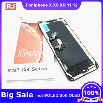 RJ Incell LCD Pantalla Ekran iphone XSMAX X XS İçin LCD Ekran Dokunmatik Ekran Digitizer Meclisi iPhone11 12 13 Pro Max