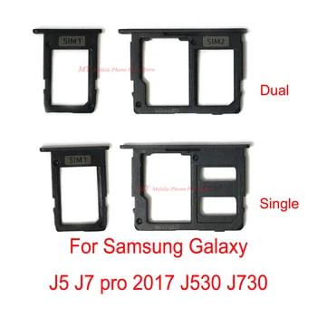 Samsung Galaxy J5 J7 pro 2017 J530F J530 J730F J730 Tek ve Çift SIM Kart Tepsi Tutucu Mikro SD Kart Yuvası Tutucu Adaptörü