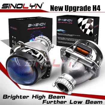 Sinolyn Bi-xenon Mavi Projektör Lensler Farlar İçin H4 İçin Hella 3R G5 Lens 3.0 D2S D2H Xenon ışık Araba Aksesuarları Güçlendirme
