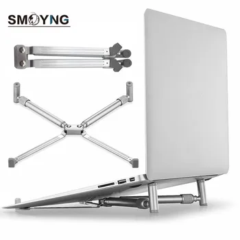 SMOYNG Taşınabilir Katlanabilir Laptop Standı Tutucu Alüminyum Dizüstü Standı Ayarlanabilir Yükseltici Soğutma Tutucu MacBook Pro Air Mini için