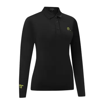Sonbahar Bahar Kadın uzun kollu giyim Golf T-shirt Rahat moda üst giyim Açık Spor polo gömlekler