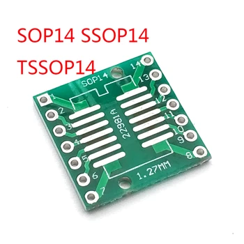SOP14 SSOP14 TSSOP14 to DIP14 Pinboard SMD DIP Adaptörü 0.65 mm / 1.27 mm için 2.54 mm DIP Pin Pitch PCB kartı Dönüştürücü Çorap