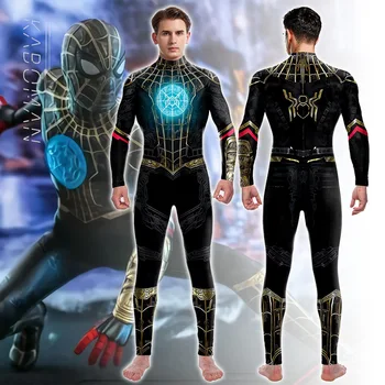 Süper kahraman Örümcek Adam Hiçbir Şekilde Ev Örümcek Adam Cosplay Kostüm Zentai Kıyafetler Üniforma Tulum Bodysuit Catsuit Yetişkin Cadılar Bayramı