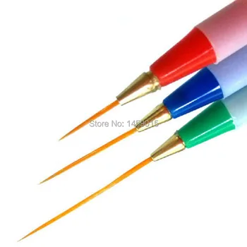 Sıcak Satış 3 ADET Çizim Fırça Nail Art Liner Fırçalar Boyama Akrilik Tırnak Kalem Fırçalar DIY Araçları