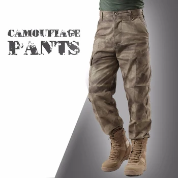 Taktik Kamuflaj Erkek Pantolon Askeri Sonbahar ve kış erkek pantolon Üniforma Ordu Açık Askeri Savaş Pantolon Elbise Takım Elbise