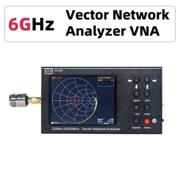 Taşınabilir 3.2 inç GS-320 VNA SWR 6G Vektör Ağ Analizörü Reflectometer 23-6200MHz NanoVNA tipi, Dokunmatik ekran