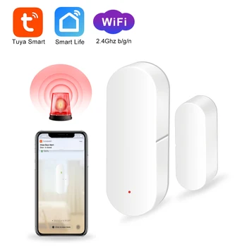Techage Tuya Akıllı Wifi Kapı Sensörü Ev Güvenlik Kablosuz Pencere Sensörü Akıllı Kapı Açık / Kapalı Dedektörleri Akıllı Yaşam APP İtme