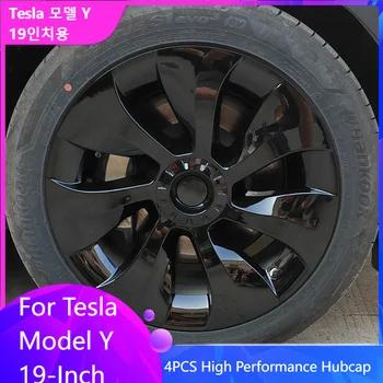 Tesla Modeli Y 2021 2022 4 ADET teker göbeği kapağı Orijinal Araba Yedek Tekerlek Kapağı 19 İnç Otomobil Jant Kapağı Tam Kapak Aksesuarları